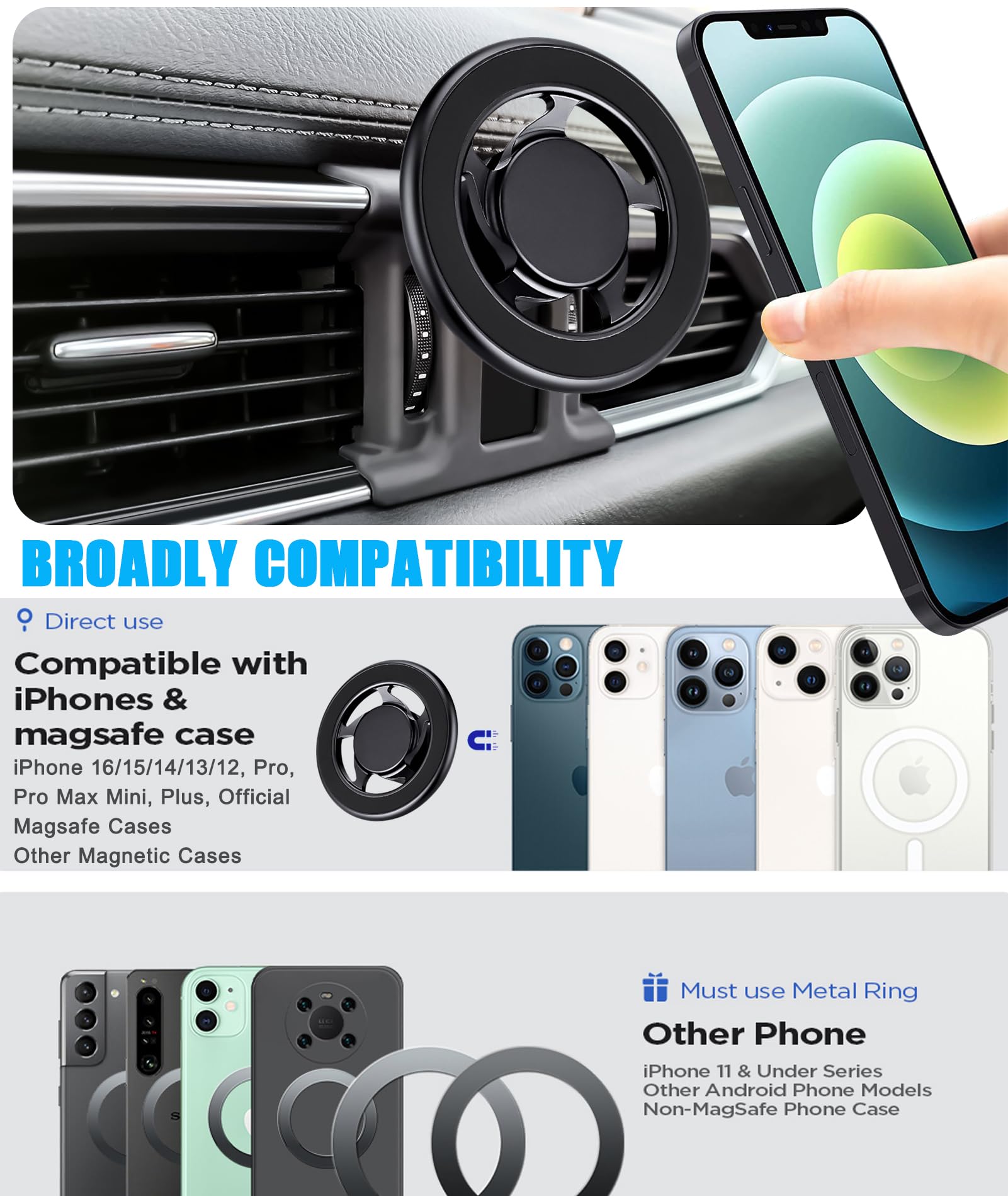 Car Phone Holder, Car Air Vent Phone Stand Mount, For Mazda Cx-5 2017-2024, For Magsafe Magnetic Navigation Bracket, For Magsafe